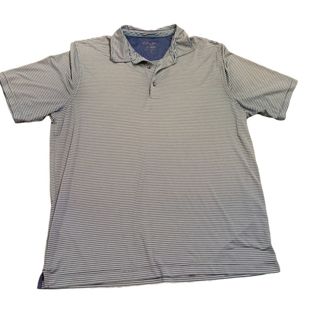 Bobby Jones Mens blue striped polo shirt size extra large